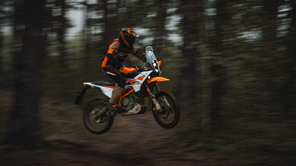 KTM 390 Adventure R Jumping Between Trees